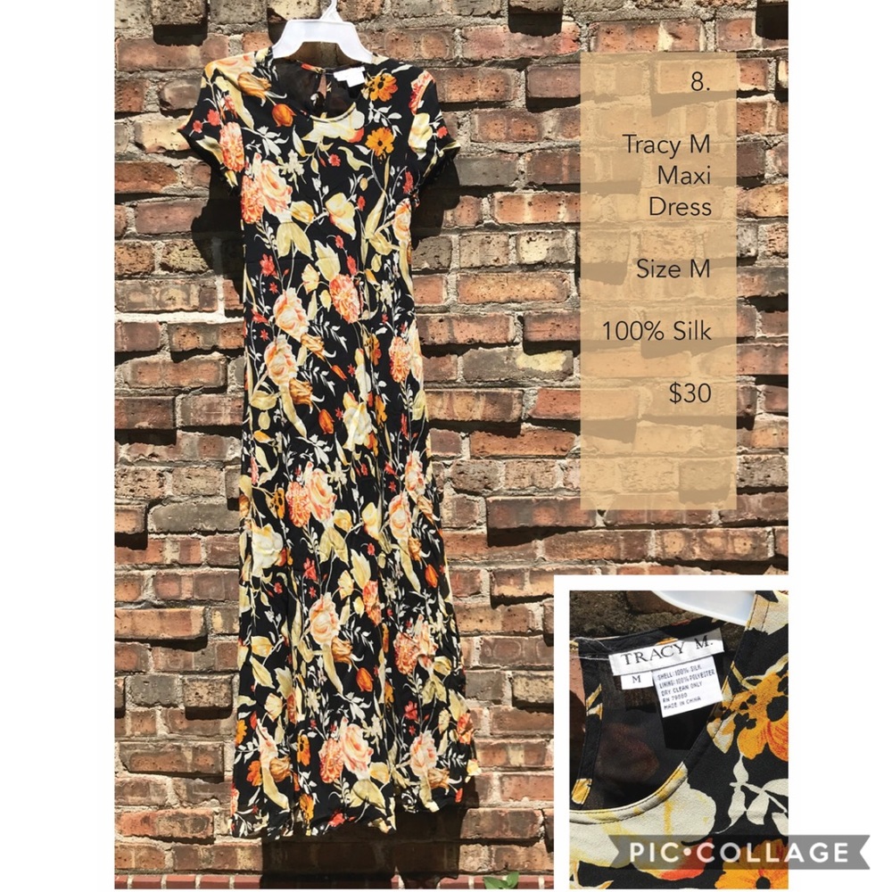 Tracy M Silk Maxi Dress